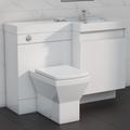 1200mm White Toilet and Sink Unit Right Hand with Square Toilet - Agora