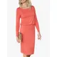 Pure Collection Blouson Jersey Dress, Tulip Pink