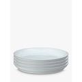 Denby White Speckle Stoneware Coupe Dinner Plates, Set of 4, 26cm, White