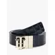 Tommy Hilfiger Reversible Leather Belt, Blue Croco/Black