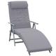 Outsunny Patio Sun Lounger with Cushion - Grey