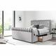 Deacon Grey 2 Drawer Storage Chesterfield Sleigh Bed Double