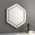 Julian Bowen Melody Hexagonal Gold Wall Mirror