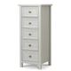 Julian Bowen Maine 5 Drawer Tall Chest Of Drawers Dove Grey