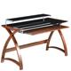 Jual Helsinki Curve Walnut/Glass Desk 1300