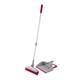 Kleeneze Rubber Head Dustpan and Brush with Telescopic Handle - Grey/Pink