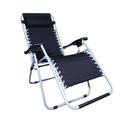 Kingfisher Multi Position Garden Gravity Sun Lounger - Black & Silver