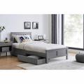 Furniture Box Azure Grey Wooden Solid Pine Quality Single Bed Frame And Sprung Mattress