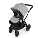 Ickle Bubba Stomp V3 i-Size Travel System with Isofix Base - Silver on Black with Black Handles