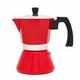 Leopold Vienna Tivoli Espresso Maker 6 Cup Size In Red Aluminium With Induction