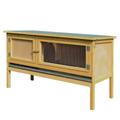 Pawhut Wooden Rabbit Hutch/Cage w/ Hinged Top - Yellow