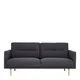 Larvik 2.5 Seater Sofa Anthracite Oak Effect Legs