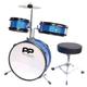 PP Drums Junior 3 Piece Drum Kit - Metallic Blue