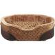 Bunty X- Large Mocha Dog Bed - Soft - Washable w/ Fleece Fur Cushion - Cream/Brown