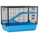 Pawhut Indoor Small Cage Animal With Accessories - Blue