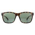 Rectangle Dark Havana Green Sunglasses
