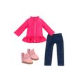 Sophia's 3 Piece 15" Pink Baby Doll Outfit with Doll Shoes Set