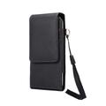 DFV mobile Leather Holster Case Belt Clip Rotary 360 with Card Holder and Magnetic Closure for Prestigio MultiPhone 5454 DUO Black