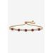 Women's 1.60 Cttw. Birthstone And Cz Gold-Plated Bolo Bracelet 10" by PalmBeach Jewelry in January