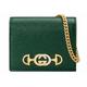 Gucci Zumi Card Case Wallet Grainy Leather Dark Green