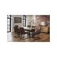 Julian Bowen Brooklyn 180 Cm Solid Oak And Metal Dining Table + 6 Chairs
