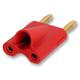 Neutrik Nys508-R Banana Plug, Dual, Red