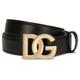 Dolce & Gabbana Logo Plaque Buckle Fastening Belt Black