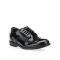 Start-rite Girls Brogue Pri Patent Leather Lace Up School Shoes - Black Patent, Black Patent, Size 1 Older
