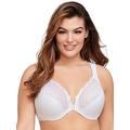 Glamorise Wonderwire Lace Front Close Bra, White, Size 36B, Women