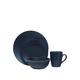 Premier Housewares Black Glazed 16-Piece Stoneware Dinner Set