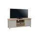 Lpd Furniture Cotswold 2 Door, 1 Basket Tv Unit - Grey - Fits Up To 55 Inch Tv