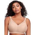 Glamorise Magiclift Non Wire Seamless Support Tshirt Bra - Café Beige, Cafe, Size 38C, Women