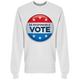 Smartprints Be Responsible Vote Circle Sweatshirt Men's -Image by Shutterstock White 3XL
