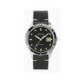 Accurist Dive Mens Black Leather Strap Analogue Watch, Black, Men