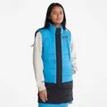 Timberland Long Puffer Gilet For Women In Blue Blue/black, Size XS