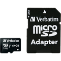 Verbatim Premium (64GB) Class 10 microSDXC Memory Card with Adaptor