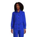 Long Linen Jacket, Women, size: 10-12, petite, Blue, Linen, by Lands' End