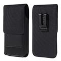 DFV mobile Case Metal Belt Clip Vertical Textile and Leather with Card Holder for Huawei Ascend G510 U8951 Black