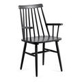 Pair of Kristie Wooden Spindle Back Armchairs in Black