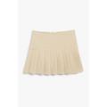 Classic pleated mini skirt - Beige