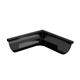 Lindab 125mm Half Round 90dg External Gutter Corner - Black Galvanised Steel RVYS125BK