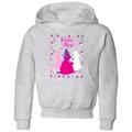 Disney Princess Silhouettes Kids' Christmas Hoodie - Grey - 9-10 Years