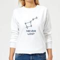 Little Dipper Constellation Never Lost Women's Sweatshirt - White - XXL - White