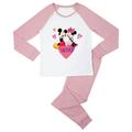 Mickey Mouse XOXO Women's Pyjama Set - Pink White - XL - Pink White