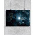 Smartprints Meteorites In Deep Space Planets Poster -Image by Shutterstock Gloss 24"x36"