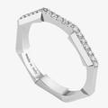 Gucci 18ct White Gold GUCCI Link to Love 0.16ct Diamond Ring YBC662140001014