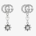 Gucci Flora 18ct White Gold Diamond Flower Dropper Earrings YBD58183000100U