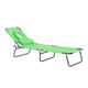 Outsunny Sun Lounger Foldable Reclining Chair with Pillow and Reading Hole Garden Beach Outdoor Recliner Adjustable Green