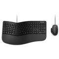 Microsoft Ergonomic Desktop. Keyboard form factor: Full-size (100%). Keyboard style: Curved. Device interface: USB. Wrist rest Product colour: Black. Mouse included