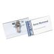 Durable Name Badge 40x75mm with Combi Clip Includes Blank Insert Cards Transparent (Pack 50) - 814119